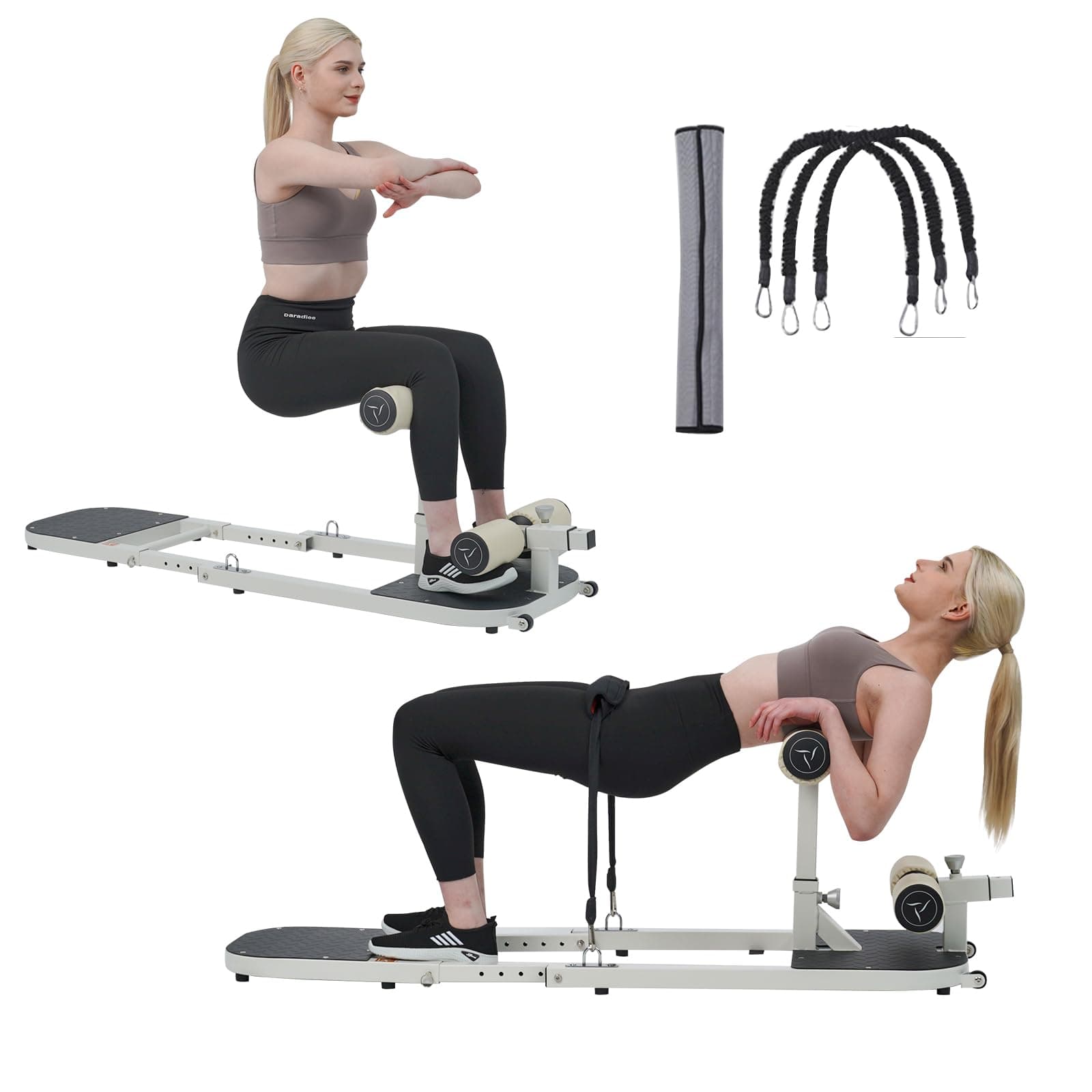 seanleecore Hip Thrust Machine with High Resistance - Deep Squat Machine for Women, Adjustable Glutes Trainer Machine, Multipurpose Glute Bench for Glutes Workout Machine for Home Gym