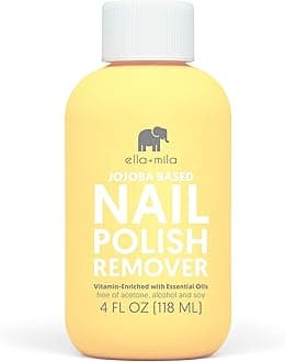 Jojoba Nail Polish Remover Non-Acetone Non-Toxic Fingernail Polish Remover - Enriched With Jojoba oil & Vitamins (4 fl oz)