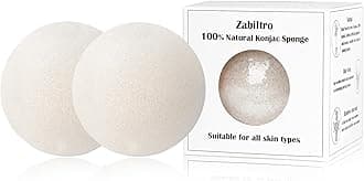 Natural Konjac Facial Sponges - Semicircles - for Gentle Face Cleansing and Exfoliation Eco-Friendly - Skincare Face Body Washing Cleaning (WH+WH)