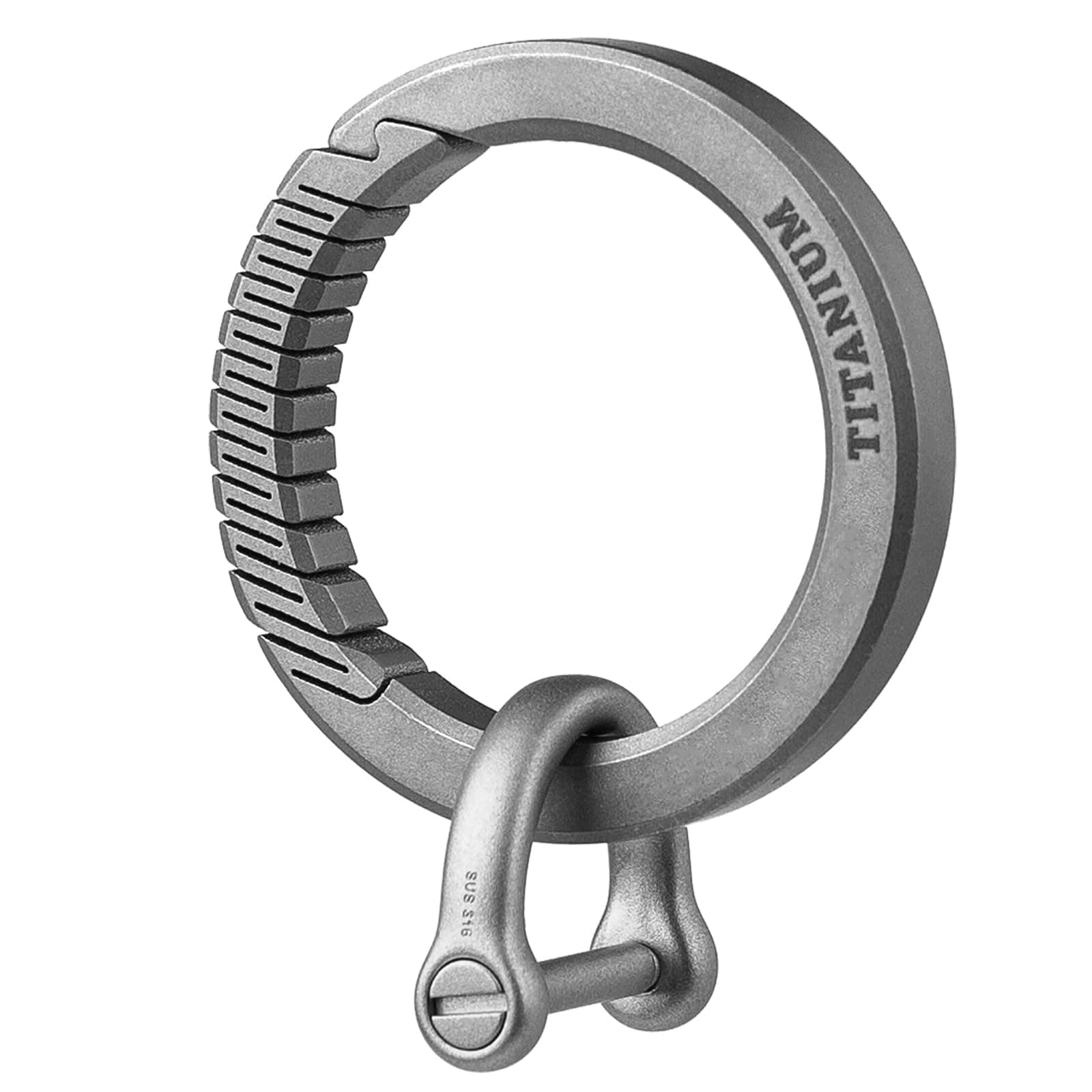 TISUR Titanium Round Keychain Clip