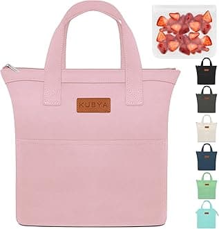 Lunch Box for Women, Lunch Bag for Women Men Adult Simple Lunchbox Reusable Lunchbag Insulated Lunch Boxes Large Capacity Cute Lunch Tote Bag, with Food Storage Bags for Work, Office or Picnic