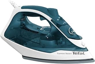 - Tefal Express Steam Iron | No.1 Ironing Brand in Europe | 2400W | X-Glide Ceramic Soleplate | 210g/min Boost | 40g/min Steam | Wrinkle Remover | 2-Year Warranty