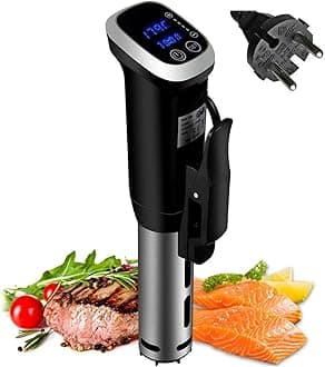 Sous Vide Cooker Immersion Circulator IPX7 Waterproof, 1800 Watts Vacuum Food Cooker, LCD Digital Display(EU Plug, 220V)