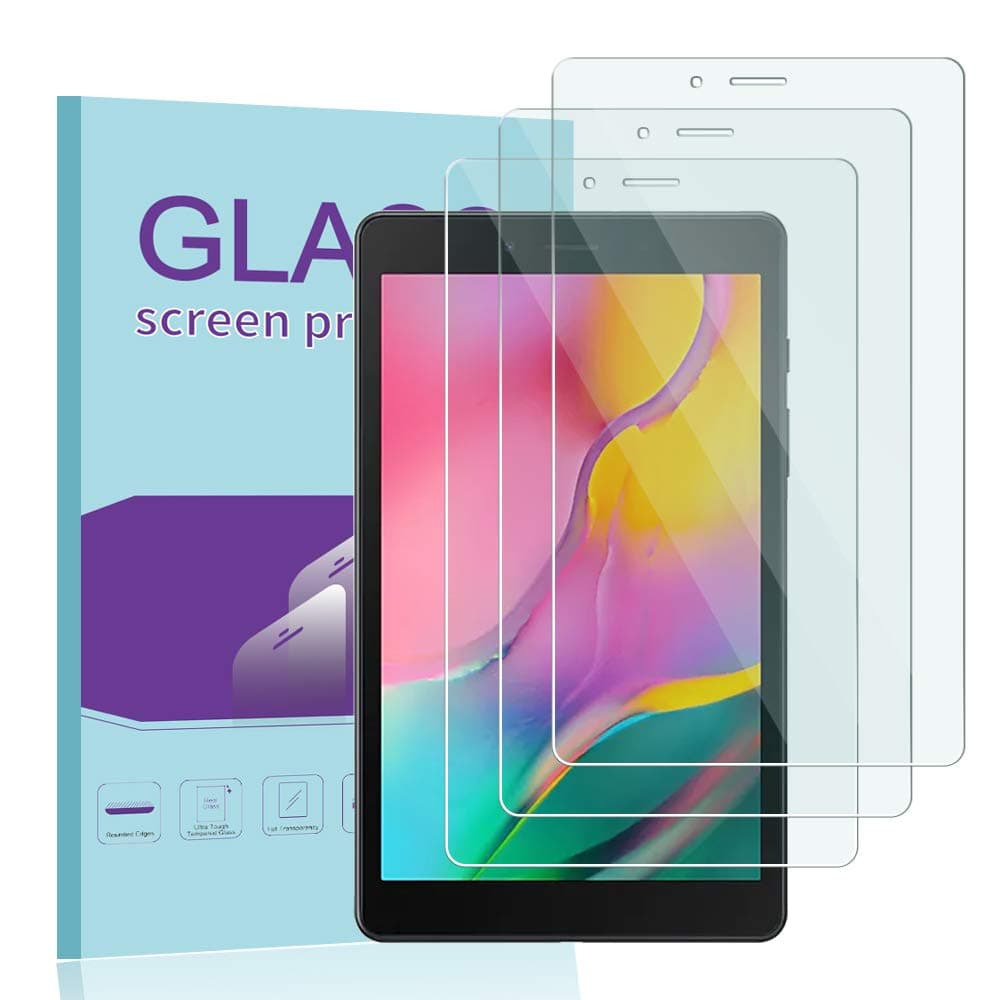 [3 Pack] Janmitta for Samsung Galaxy Tab A 8.0 (2019) Screen Protector [Only for SM-T295 (LTE)], [Scratch Resistant][Anti-Fingerprint] Tempered Glass for Samsung Galaxy Tab A 8.0 (2019)
