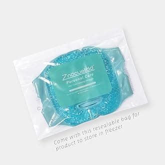 ZNÖCUETÖD YunQiXin Blue: Face Eye Mask Ice Pack With Foam Earplugs, Reduce Puffiness, Bags Under Eyes, Puffy Dark Circles, Hot/Cold Pack With Soft Plush Backing For Woman,1 Count