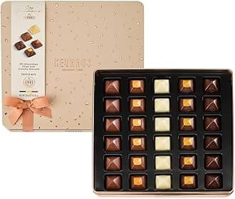 Neuhaus Belgian Chocolate "Les Gourmands" – 30 Pieces Assorted Milk, White & Dark Chocolate Pralines – Crunchy Artisanal Biscuits - Gourmet Chocolate Gift