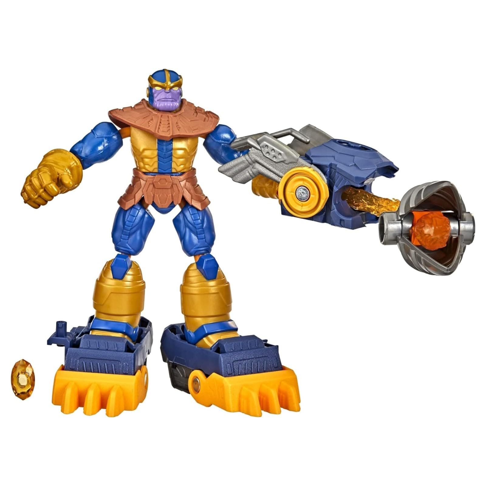 Marvel Bend and Flex Missions Thanos Fire Mission Figure, 6-Inch-Scale Bendable Toy with 2-in-1 Accessory for Kids Ages 4 and Up