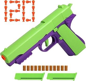 Shell Ejecting Toy Gun Fun Toy Soft Bullet Gun Fully Automatic Reloading Ideal Gifts for Boys Adults Christmas Birthday