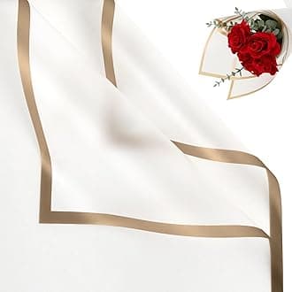 NESCCI 20 Sheet Flower Wrapping Paper - Waterproof Floral Bouquet Wrapping Paper, Florist Supplies Packaging Paper for Wedding Birthday Gift DIY (Fog color)