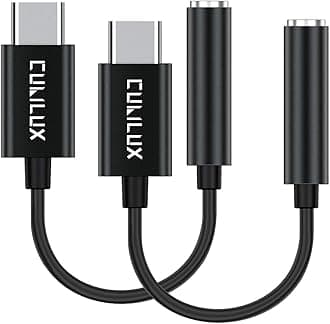 Cubilux 2-Pack USB C Headphone Adapter Compatible with iPhone 17/16/15, iPad Pro 13/12.9/11, iPad Air 13/11, Pixel 10/9/8/7/6 Pro 9a/8a/7a/6a, Type C to 3.5mm Audio Dongle
