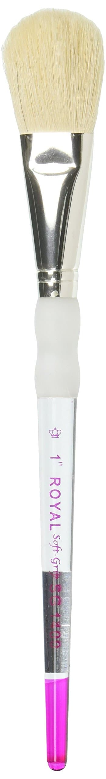 Royal Brush Soft-Grip White Blending Mop Brush, 1" Width