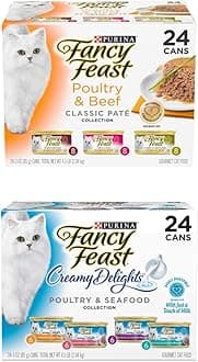 Grain Free Pate Wet Cat Food Variety Pack, Poultry & Beef Collection and Creamy Delights Poultry & Seafood Collection