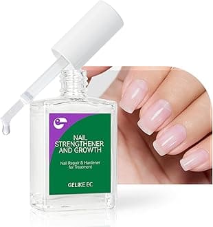 Nail Repair Strengthener for Home Care: Gelike EC 6 in 1 Natural Nail Protein Hardener Extra Strong and Growth - Long Lasting and Fast Dry Polish for Damaged Weak Splitting Break Treatment(Clear 15ml)