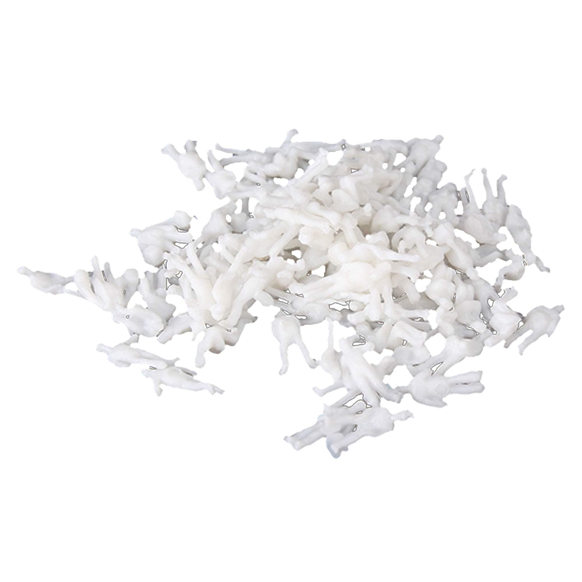 100Pcs White Model Train People Figure Passengers 1:200 Scale