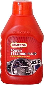 Waxpol Power Steering Fluid - 500 ml | Meets GM Dexron III & Allison C-4 Suitable for Cars, Trucks, Buses & Commercial Vehicles | Smooth, Noise-Free Steering
