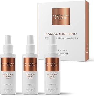 Facial Mist Trio - Face Spray Gift Set: Makeup Setting, Pillow, & Dewy Glow Hydration Kit With Nourishing Coconut, Soothing Lavender, and Invigorating Gardenia - 4.2 oz Each