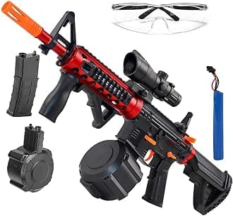 ORCHID M® Gel Ball Blaster Toy Gun with 20K Bullets, Long Range Shooting, with Attachments, Automatic and Manual Mode Splatter Blaster for Outdoor Activities and Shooting Team Game blaster