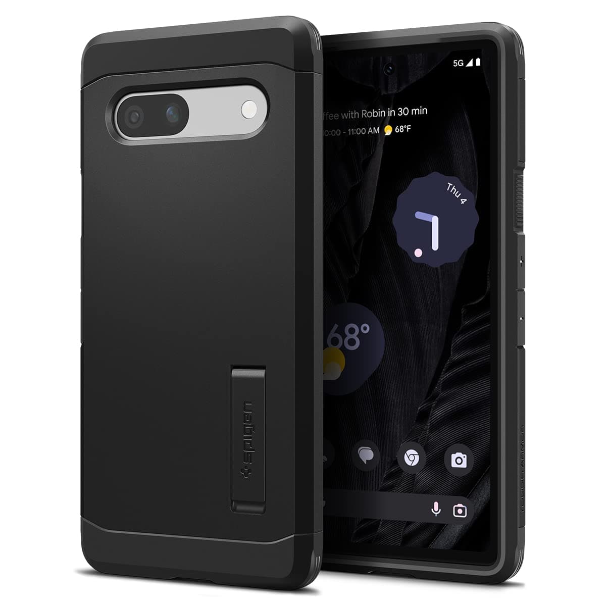 SpigenTough Armor Case Compatible with Google Pixel 7a - Black