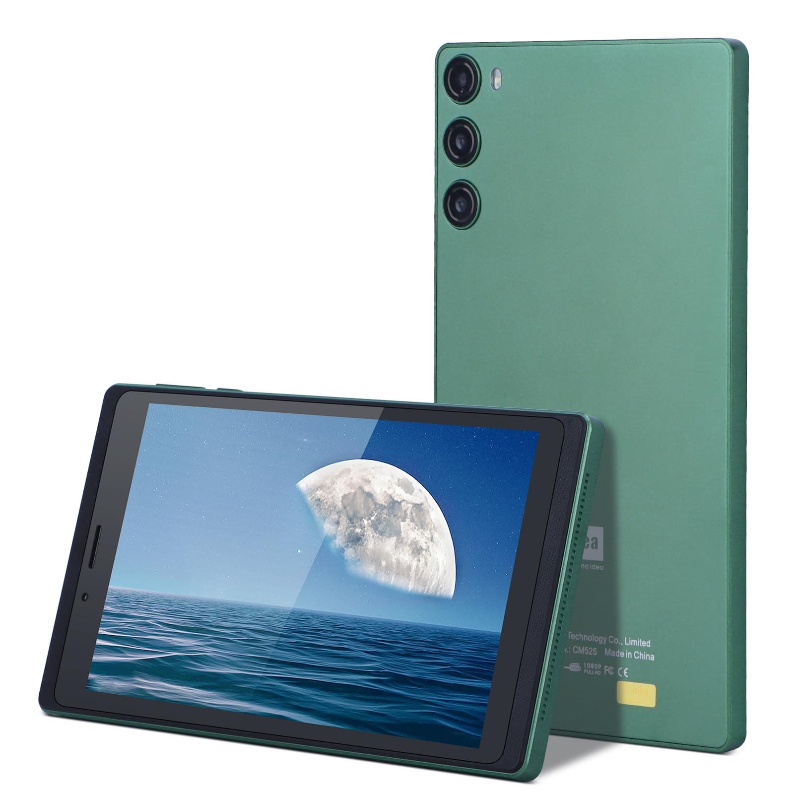 C idea 7 inch Portable Tablet, Android 12 Tablet PC with SIM Card Slot Storage 64GB Expandable Dual Camera 5MP+8MP 6000mAh 600 * 1024 IPS Touch Screen with LET+WIFI for Gift（Green）