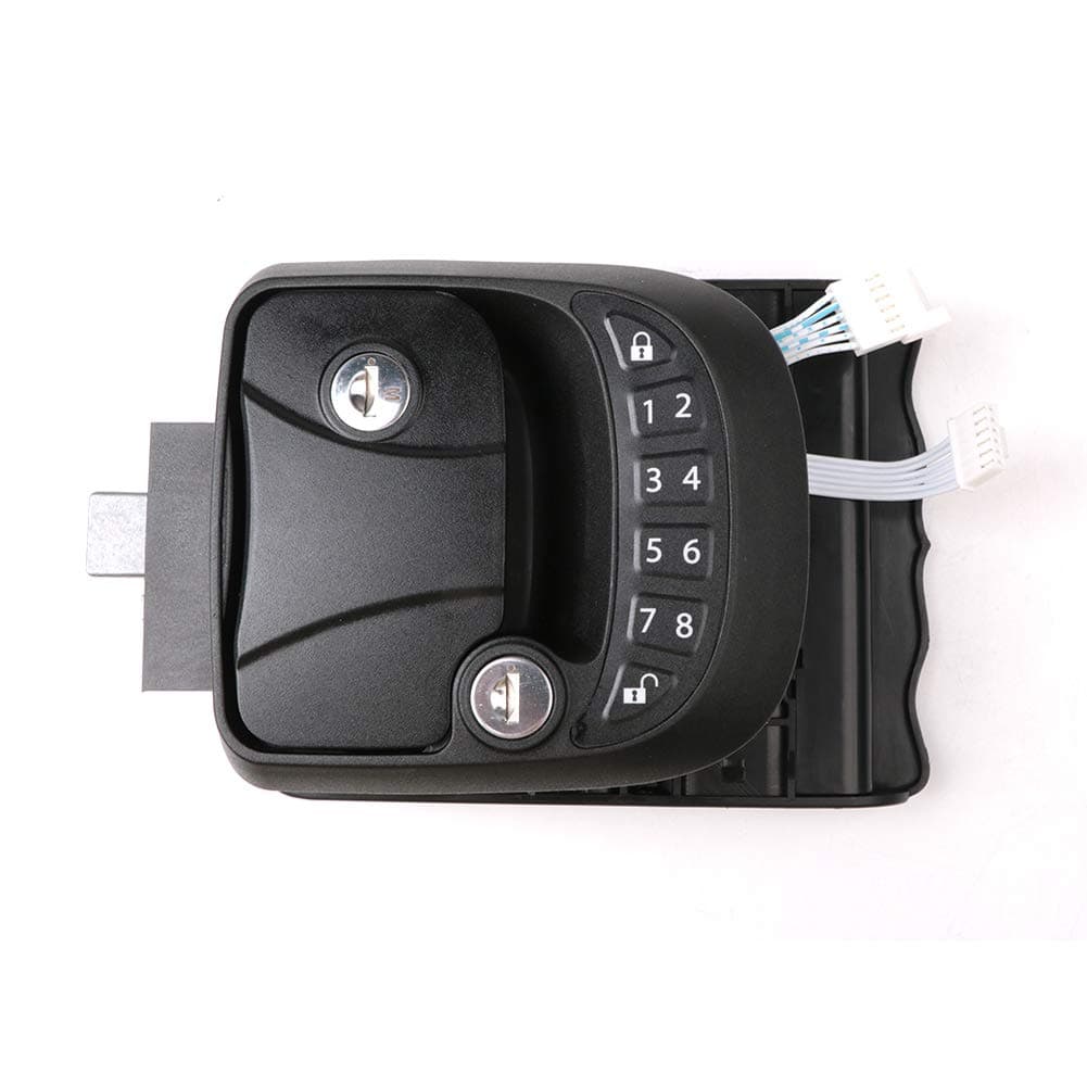 RUNMIND Entry Door Lock Latch Keyless Handle Knob Deadbolt RV Caravan Trailer Car Camper (Black)