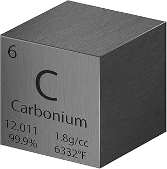 Cube Density Cubes High Density Element for Element Collections Lab Experiment Material Heavy Small Objects Experience(1 Inch,Carbon)