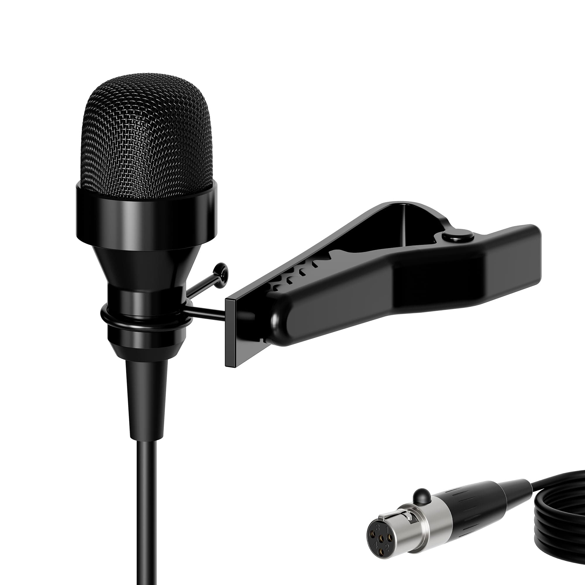 J K Pro Lavalier Lapel Microphone MIC-J 017 Unidirectional Condenser Microphone Compatible with Shure Wireless Transmitter Mini XLR Ta4f Plug