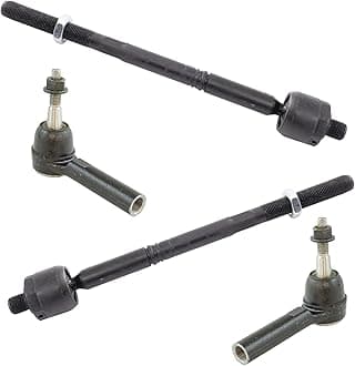TRQ Inner and Outer Driver and Passenger Side Tie Rod Set 4 Piece Compatible with 2012-2017 Buick Verano 2011-2015 Chevrolet Cruze 2016 Chevrolet Cruze Limited 2011-2015 Chevrolet Volt