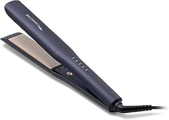 GoldPro Hair Straightener, Blue, Moisturizing Heat Technology & 24K Gold MX, Hair Straightening Iron for Sleek Styles & Flat Iron Curls, 40% Longer Plates, Adjustable Heat