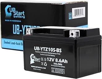 Replacement for 2005 Yamaha YZF-R1 1000CC Factory Activated, Maintenance Free, Motorcycle Battery - 12V, 8.6Ah, UB-YTZ10S-BS
