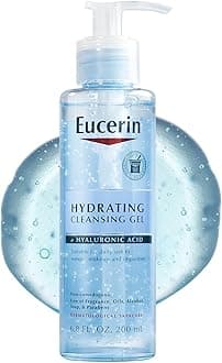 Eucerin Hydrating Cleansing Gel, Daily Facial Cleanser Formulated with Hyaluronic Acid, 6.8 Fl Oz