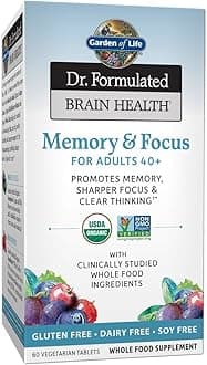 Dr. Formulated Organic Brain Health Memory & Focus for Adults 40+ 60 Tablets