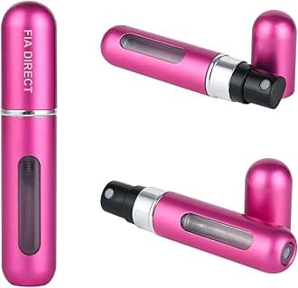 6ML Perfume Atomiser Aftershave Travel Refillable Bottle Portable Handbag Spray-Nicotine Free (Hot Pink)