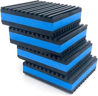 Air Jade 4 Pack Rubber Anti-Vibration Pads, 3 x 3 x 7/8 inches Heavy Duty EVA Vibration Isolation Pads Mats for HVAC, Washers, Compressors, Treadmills, Air Conditioner