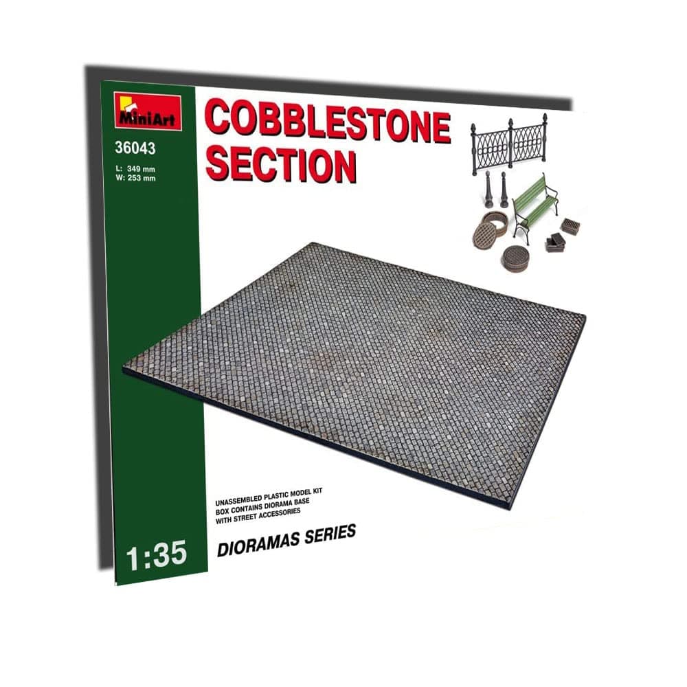 1/35 diorama base 43 cobblestone road 2 plastic model MA36043