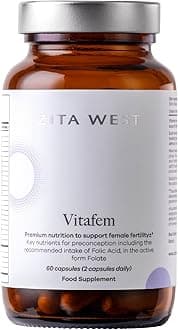 Vitafem Premium Fertility Supplement for Women - Prenatal Vitamins with Folate for Preconception Support - 60 Capsules (1 Month Supply)