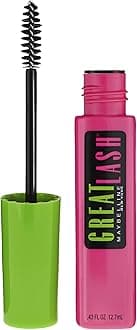 Great Lash Washable Mascara Makeup, Volumizing Lash-Doubling Formula That Conditions As It Thickens, Brownish Black, 1 Count