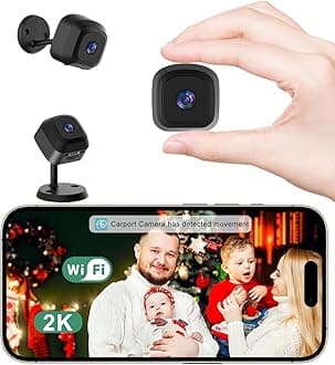 Hidden Camera, 2K WiFi Indoor Cameras, Wireless Mini Spy Camera, Nanny Cam with AI Motion Detection, Night Version, Real-Time Record Home Surveillance Camera
