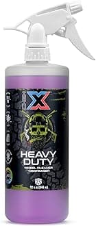 Heavy Duty: Wheel Cleaner + Degreaser, Cleans Wheels, Tires, Engines, Frames and Equipment, Removes Brake Dust, Grease, Oil and Diesel Soot, For Detailers, Fleets, Trucks, Trailers - 32 oz