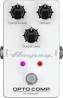 Ampeg Opto Comp Analog Optical Compressor Pedal, White