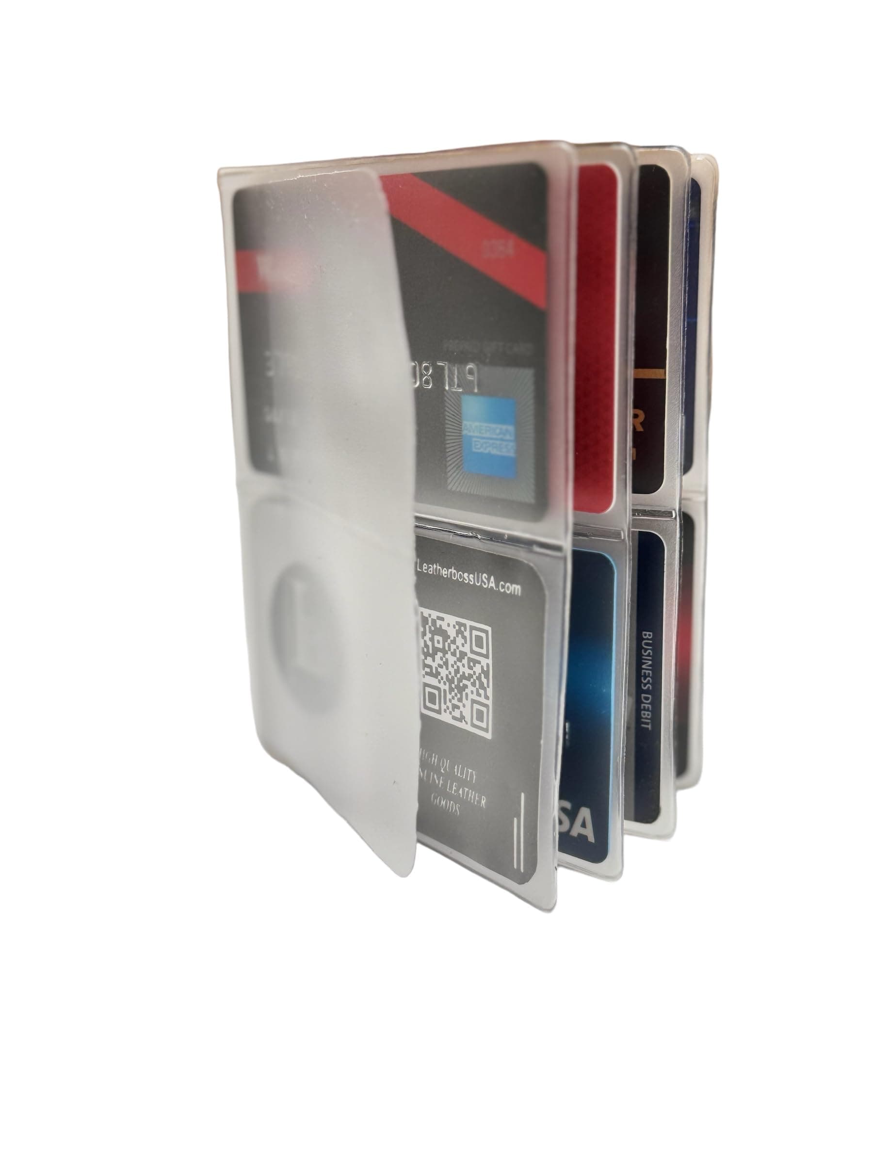 Set of 2 - Replacement Plastic Insert for Hipster Wallets, Card or Picture Insert 2 High Stacked Up