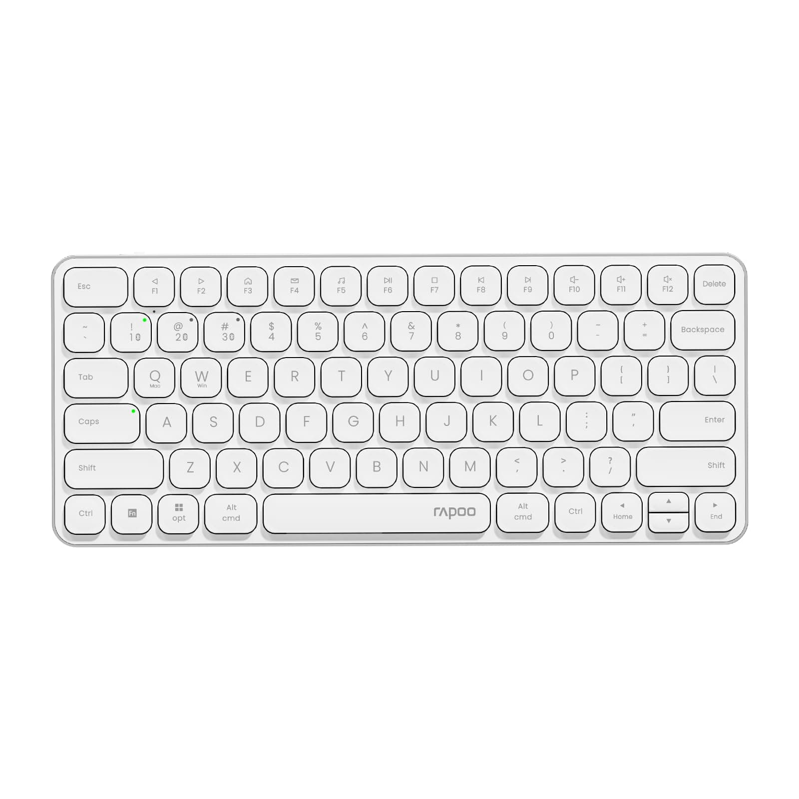 Rapoo E9050L Multi-Device Wireless Keyboard, Blade-Series E9050L 78-Key Ultra-Thin Keyboard, Support 4 Devices, Low-Profile, Quiet, USB-C, Rechargeable, Al-Alloy Frame, for Windows/Mac/Linux/Chrome