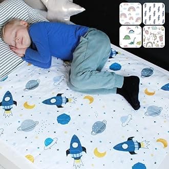 Hygge Sheets® Potty Training Bed Pads | 100% Waterproof | Bed Wetting Sheets for Single and Toddler Beds | Non Slip, Easy to Change at Night | Includes Free Children's E-Book | UK Brand | Space