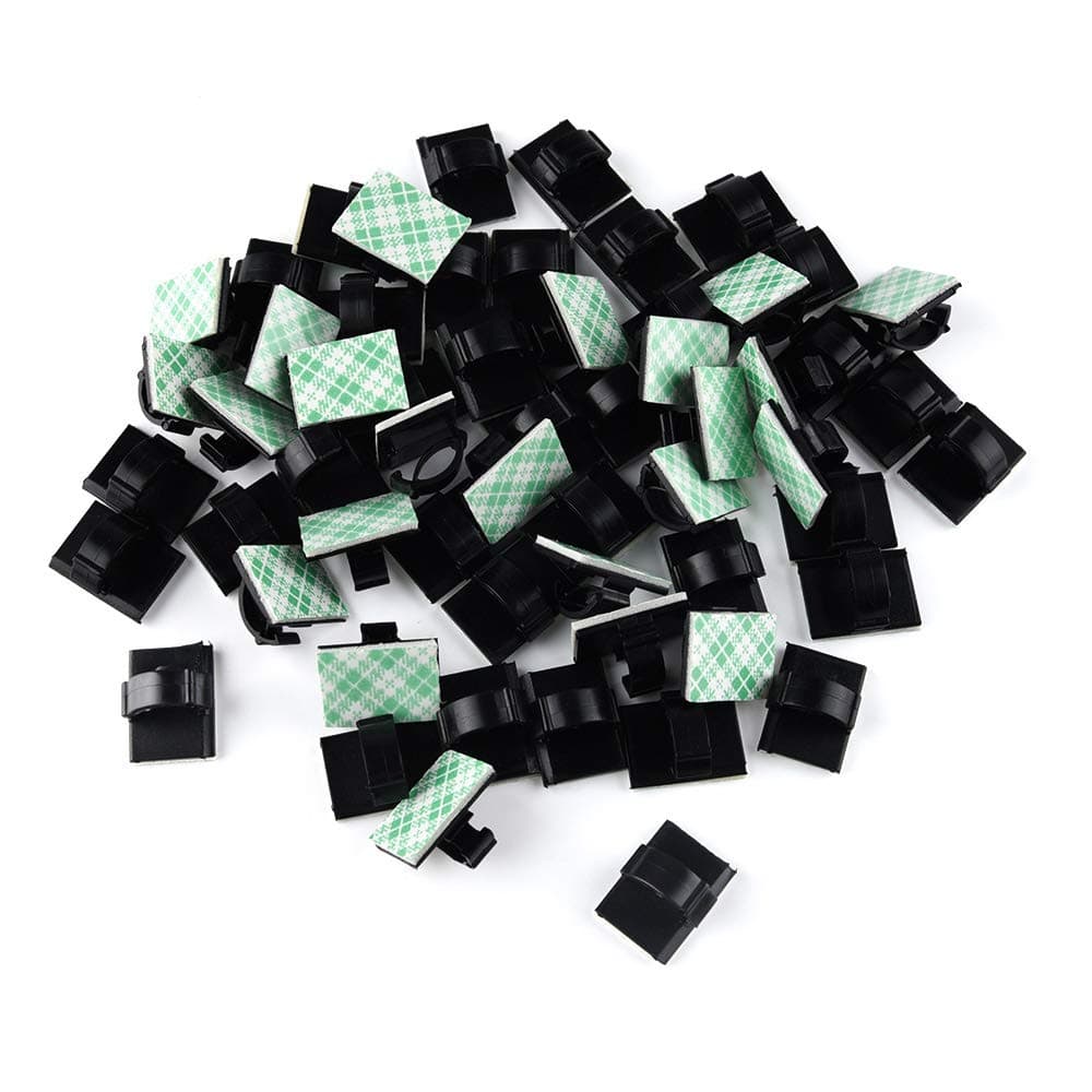 Self Adhesive Cable Clips Wire Clips for Cable Management Wire Tidy Clips 60 Pieces