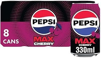 Pepsi Max Cherry Maximum Cherry Cans, 8 x 330ml