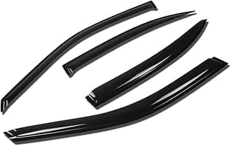 Auto Dynasty 4Pcs Tape-On Window Visor Compatible with 2000 2001 2002 2003 Nissan Maxima 2000-2003, Deflector Rain Guard, Acrylic Black