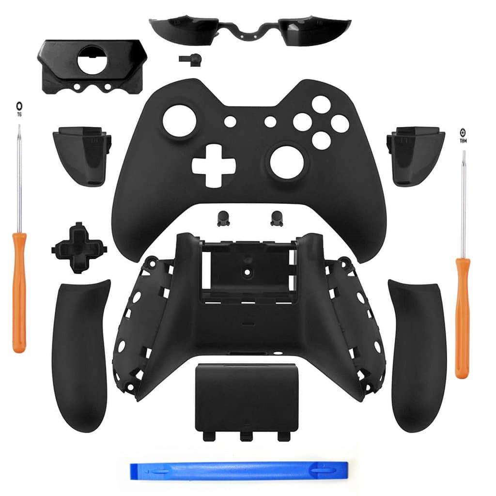 Matte Black Controller Housing Shell Full Set Faceplates Buttons for Xbox One Controller with The 3.5 mm Headset Jack xbox one controller shell kit with 3.5 port