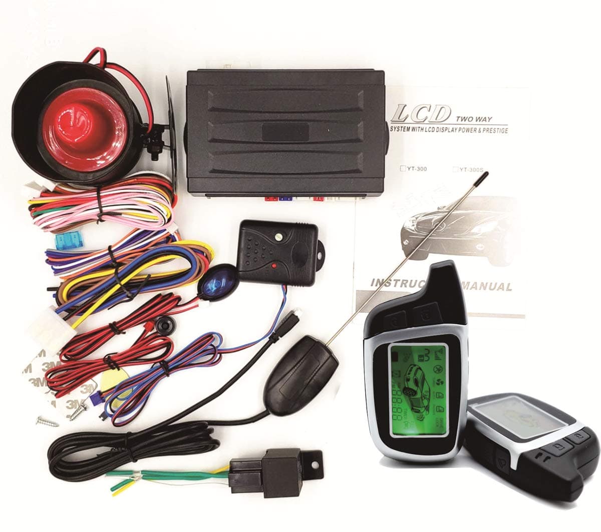 Vehicle Security Paging Car Alarm 2 Way LCD Sensor Remote Engine Start System Kit Automatic | Car Burglar Alarm System | Car Alarm System -B