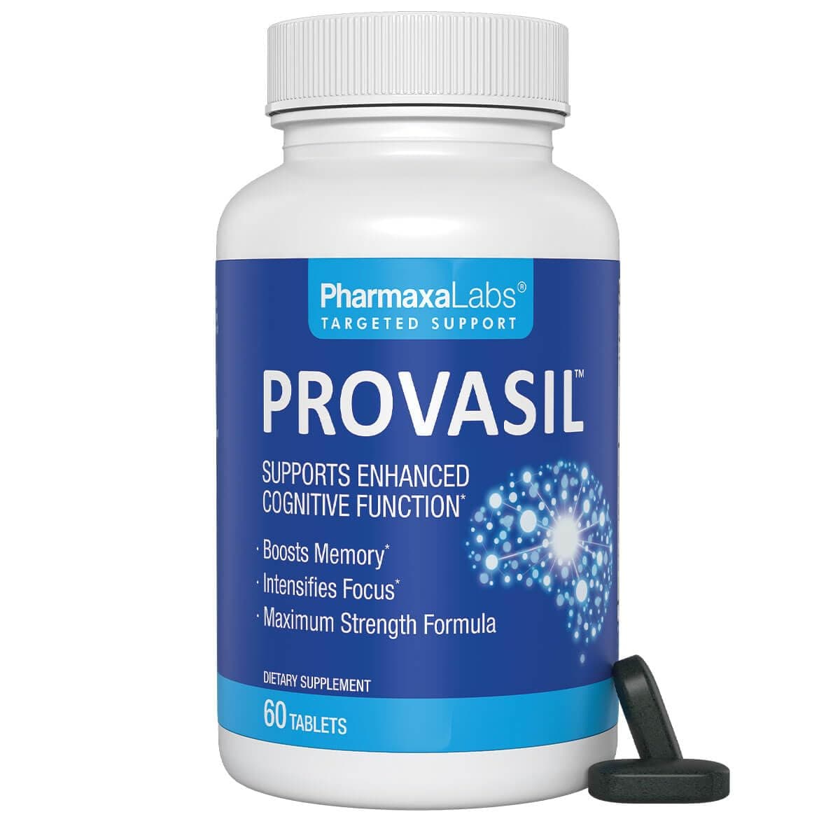 Provasil Maximum Strength Brain Supplement - Boosts Memory & Focus - Increases Mental Performance & Cognitive Health - Phosphatidylserine, Resveratol, Folate, Ginkgo Leaf, Bacopa & More - 60 Tablets