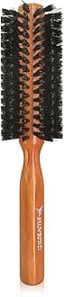SUNBIRD 100% Boar Bristle Round Hair Brush for Styling, Blow - Drying, and Volumizing - Adds Shine and Smoothing, Tames Frizz, Provides Daily Hair Combing for All Hair Types (2.0INCH)