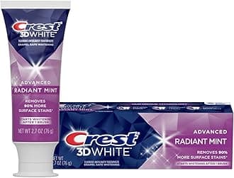 Crest 3D White Radiant Mint, Teeth Whitening Toothpaste, 2.7 oz